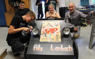 Formel 1-Feeling im Poly: Mit Seifenkiste am Start